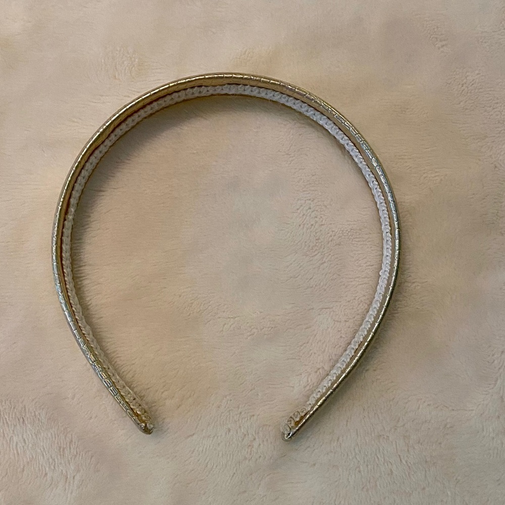 justice gold snakeskin headband
